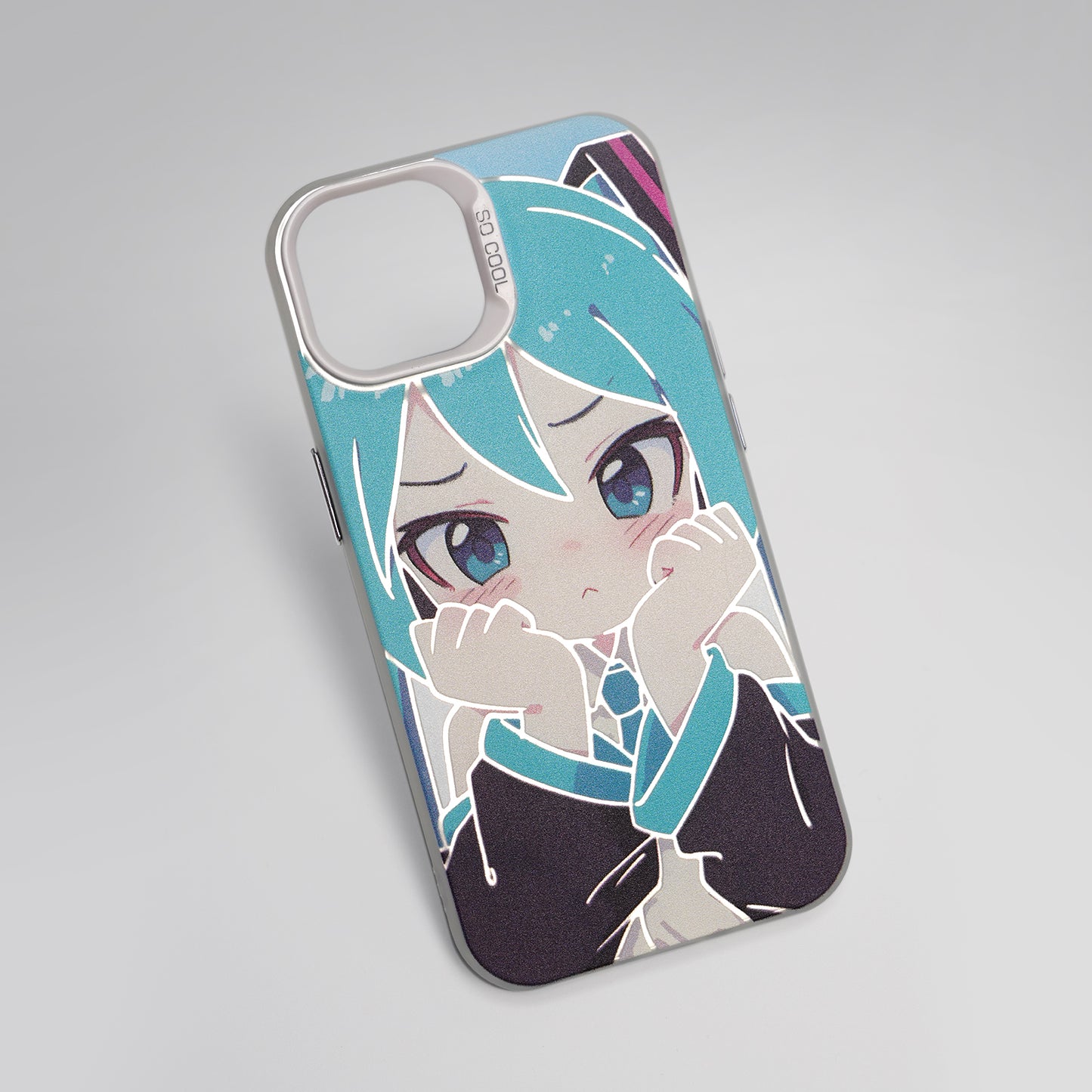 Hatsune Miku Holographic Gradient Phone Case – Angle-Shift Color Effect Protective Cover, Scratch-Resistant & Anti-Drop – Compatible with iPhone, Samsung and Xiaomi