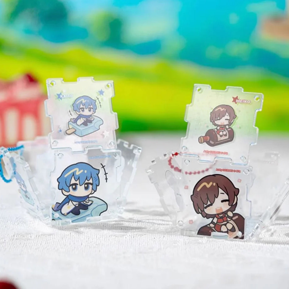 Offiziell lizenzierte Hatsune Miku-Schlüsselanhänger-Blindbox aus Acryl mit quadratischem Anhänger (zufälliger Versand)