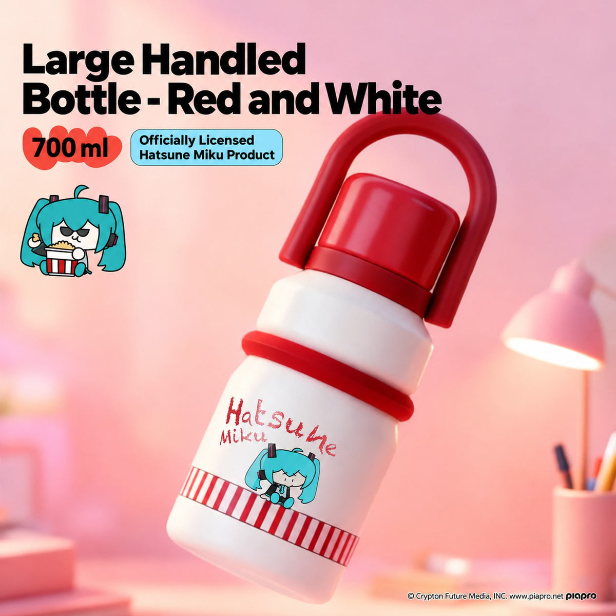Officially Licensed Hatsune Miku 700 mL Insulated Handled Cup
