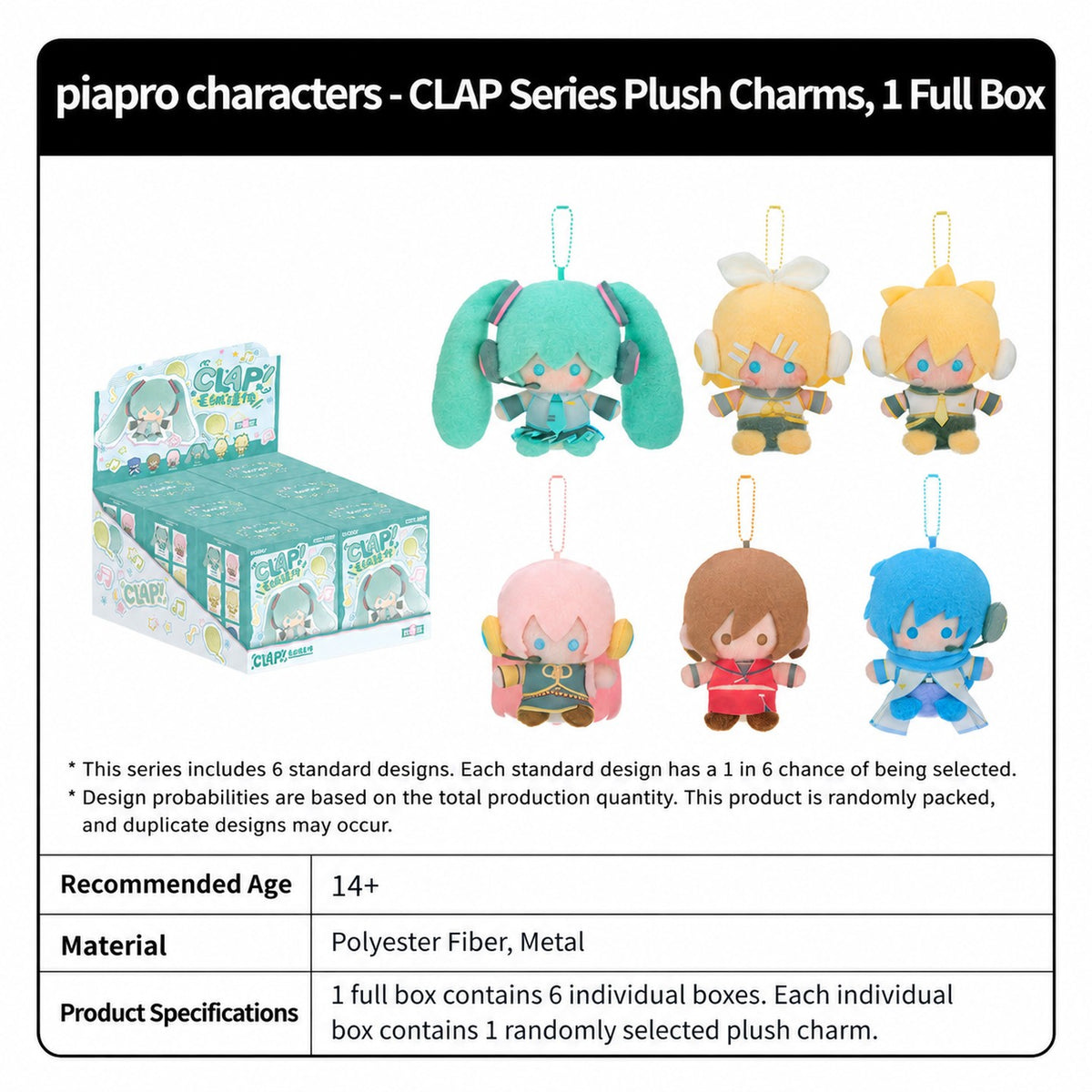 Officially Licensed Hatsune Miku Plush Keychain (13 cm / 5.1 in)