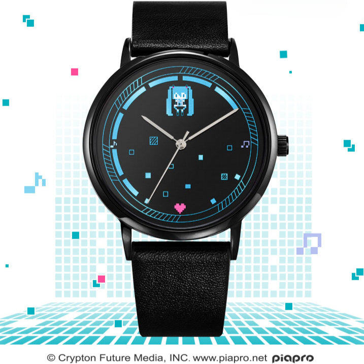 Officially Licensed Hatsune Miku Pixelated Miku Waterproof Slim Watch