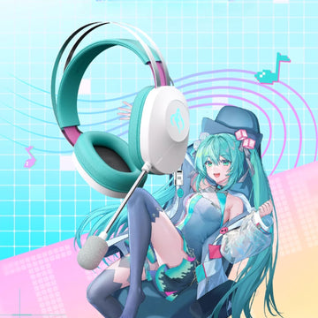 Officially Licensed Hatsune Miku Over-Ear Gaming Headset