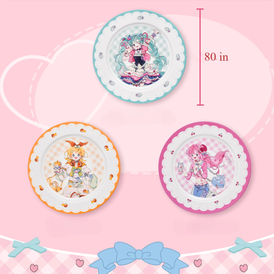 Offiziell lizenzierter Hatsune Miku Super Sugary Adhesive Girl Keramik-Aufbewahrungsteller