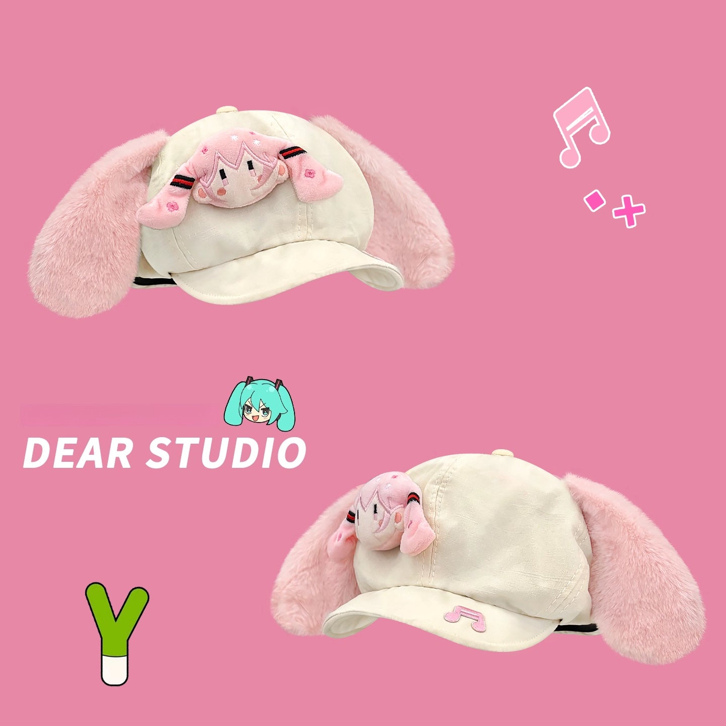 Hatsune Miku Plush Ears Newsboy Cap