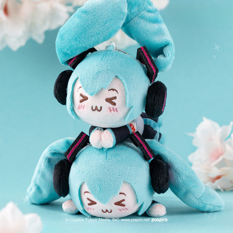 Officially Licensed Hatsune Miku Squinting Eyes Cute Plush Charm