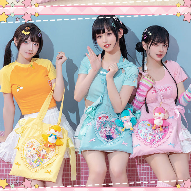 Officially Licensed Hatsune Miku Super Sugary Adhesive Girl Handbag