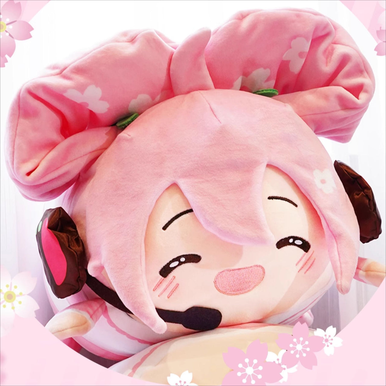 Coussin rond en peluche Hatsune Miku sous licence officielle