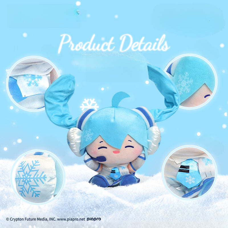 Officially Licensed Hatsune Miku Medium Snow Fufu Plush Toy