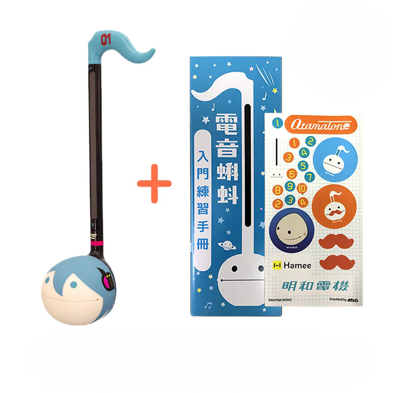 Hatsune Miku Otamatone with practice guide and stickers set.