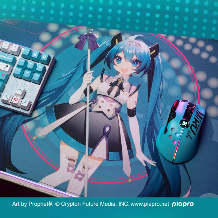 Officially Licensed Hatsune Miku RGB Oversized Mouse Pad