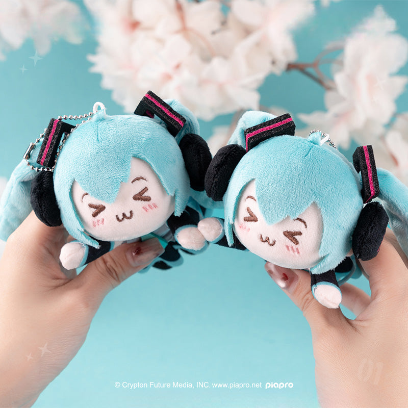 Officially Licensed Hatsune Miku Squinting Eyes Cute Plush Charm