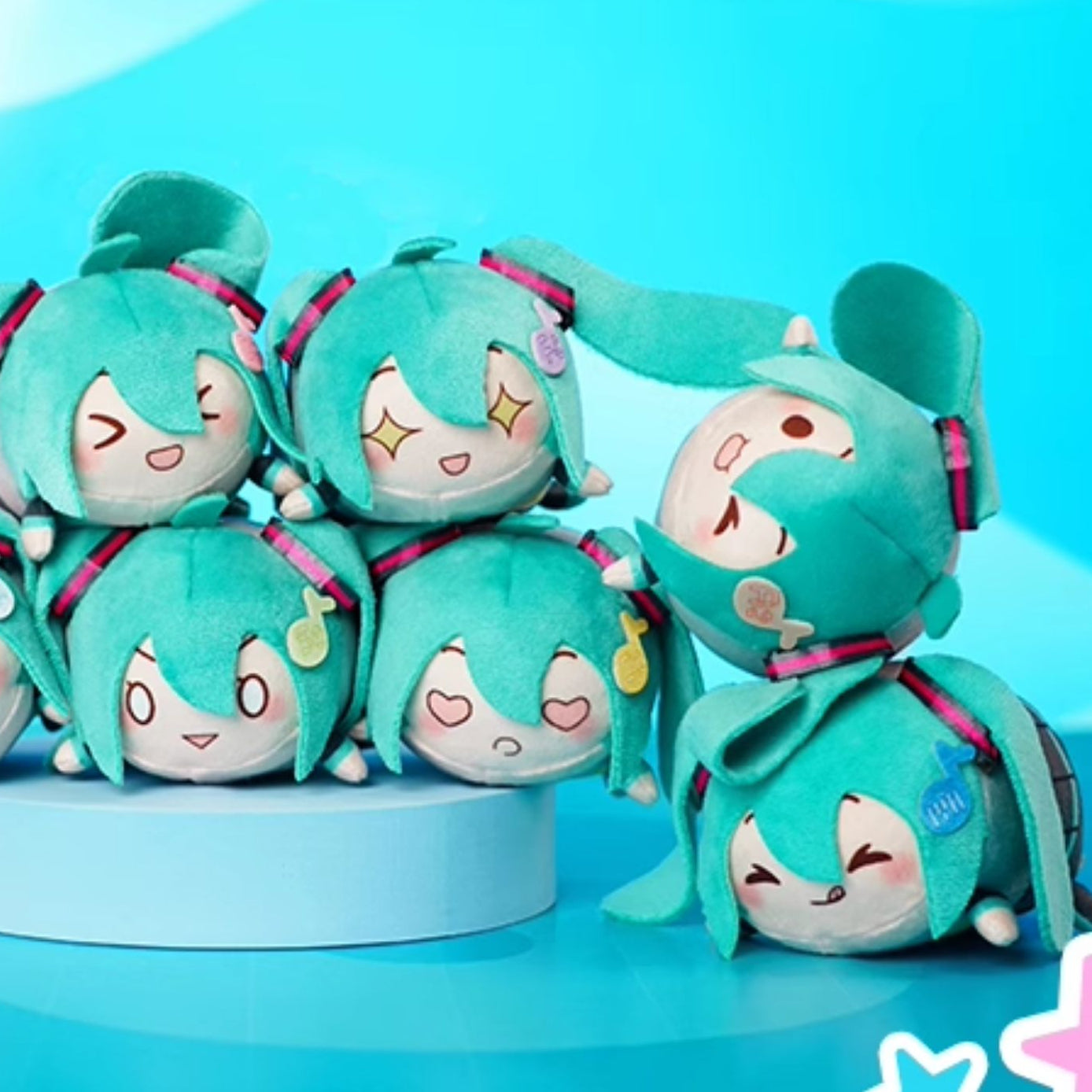 Boîte aveugle de petite peluche Fufu Hatsune Miku Ontonton sous licence officielle