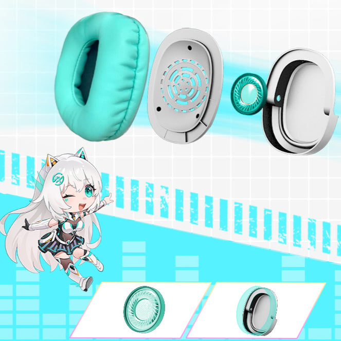 Casque de jeu supra-auriculaire Hatsune Miku sous licence officielle