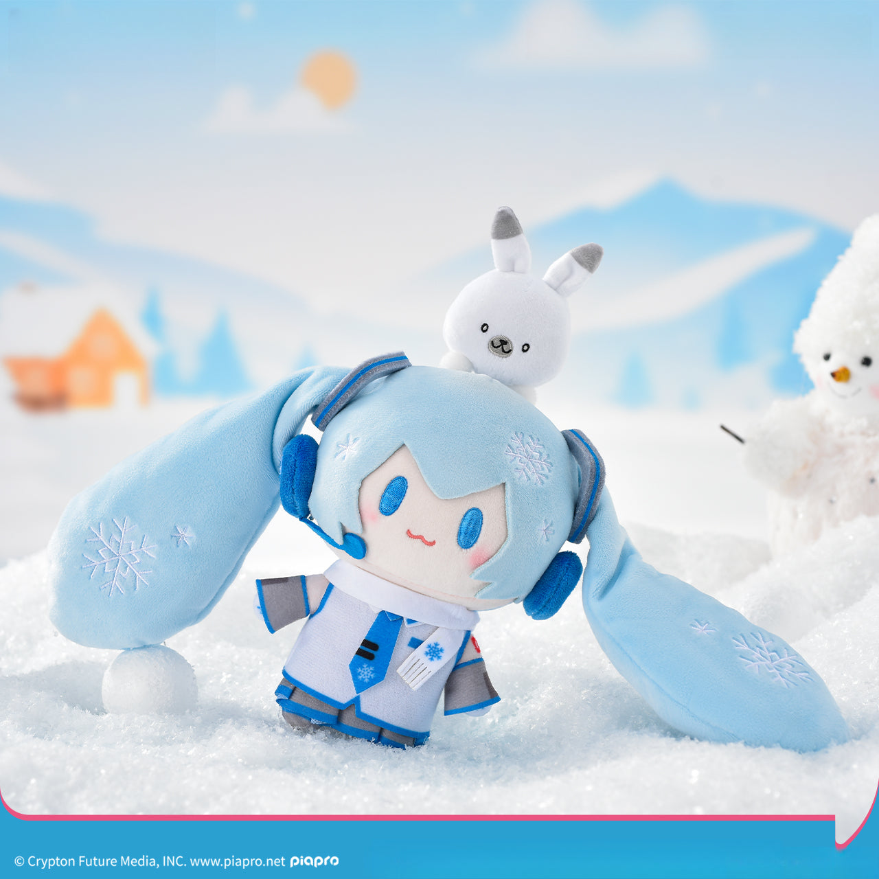 Peluche Hatsune Miku Snow Miku de taille moyenne, sous licence officielle