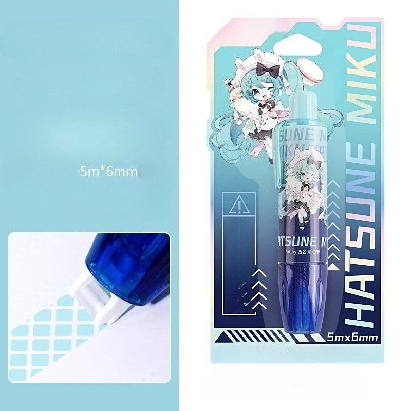 Official Licensed Hatsune Miku Dot Adhesive Roller – High Viscosity, No-Residue, Press-to-Use (Style B)