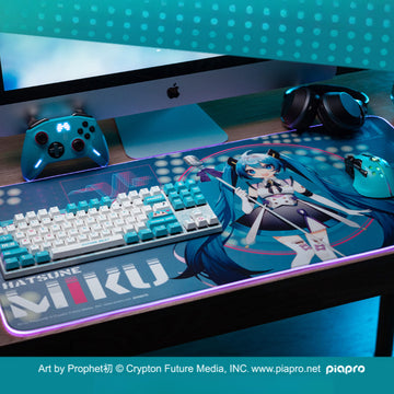 Officially Licensed Hatsune Miku RGB Oversized Mouse Pad