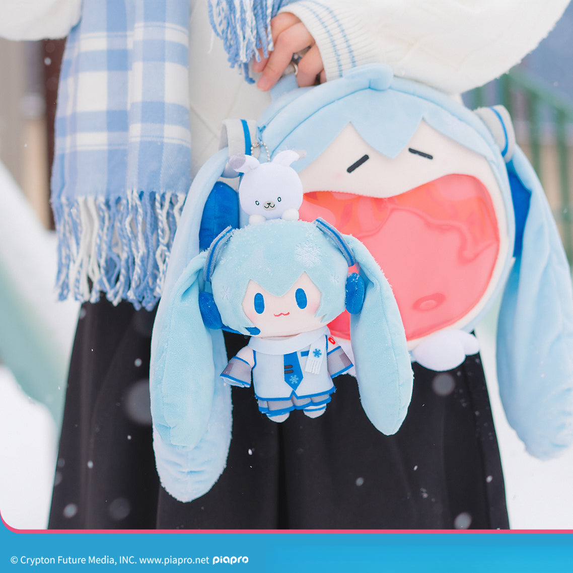 Peluche Hatsune Miku Snow Miku de taille moyenne, sous licence officielle