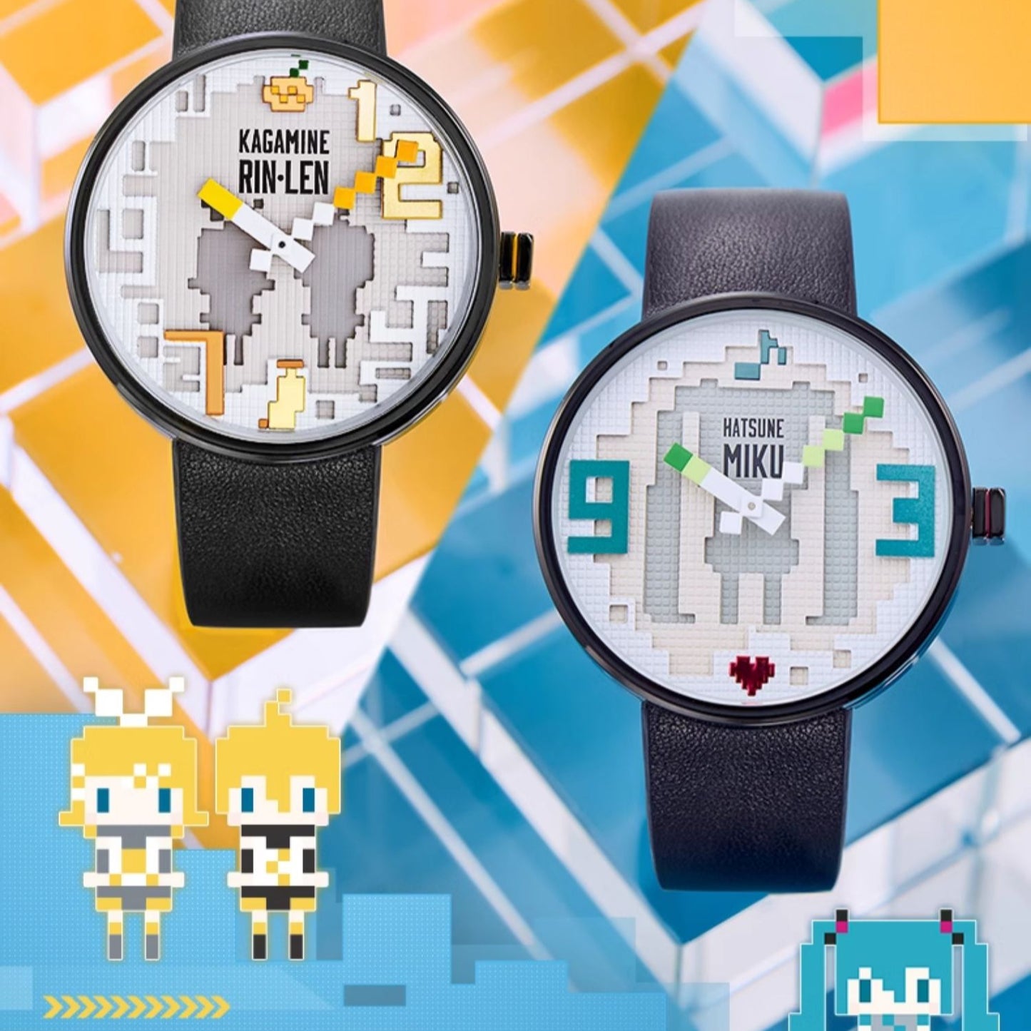 Officially Licensed Hatsune Miku, Kagamine Rin & Len Pixel Art Watch