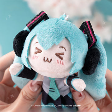 Officially Licensed Hatsune Miku Squinting Eyes Cute Plush Charm