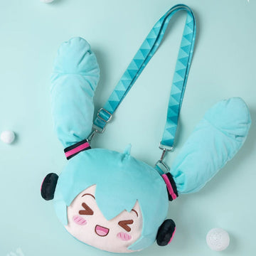 Offiziell lizenzierte Schultertasche aus der Hatsune Miku Squinted Eyes-Serie
