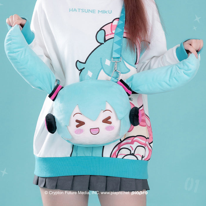 Offiziell lizenzierte Schultertasche aus der Hatsune Miku Squinted Eyes-Serie