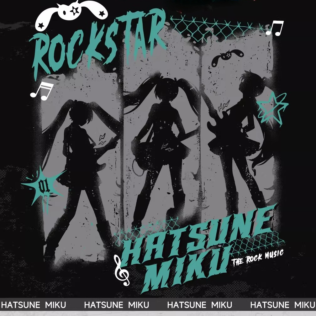 Official Hatsune Miku Rock Future Clogs, Unisex Non-Slip Beach Sandals