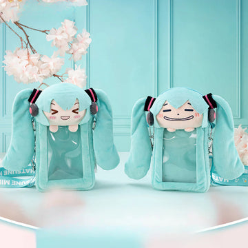 Offiziell lizenzierte halbtransparente Umhängetasche aus Plüsch von Hatsune Miku