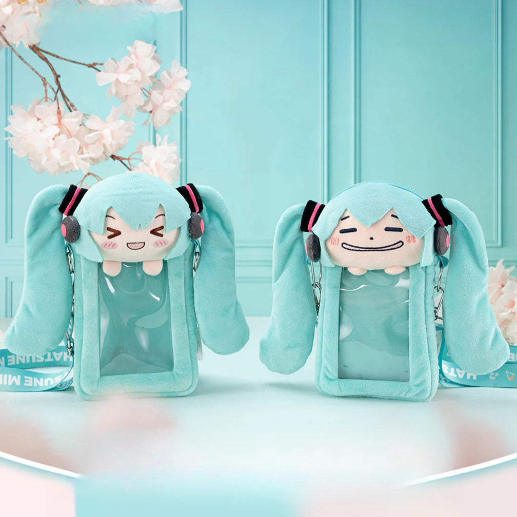 Sac bandoulière semi-transparent en peluche Hatsune Miku sous licence officielle