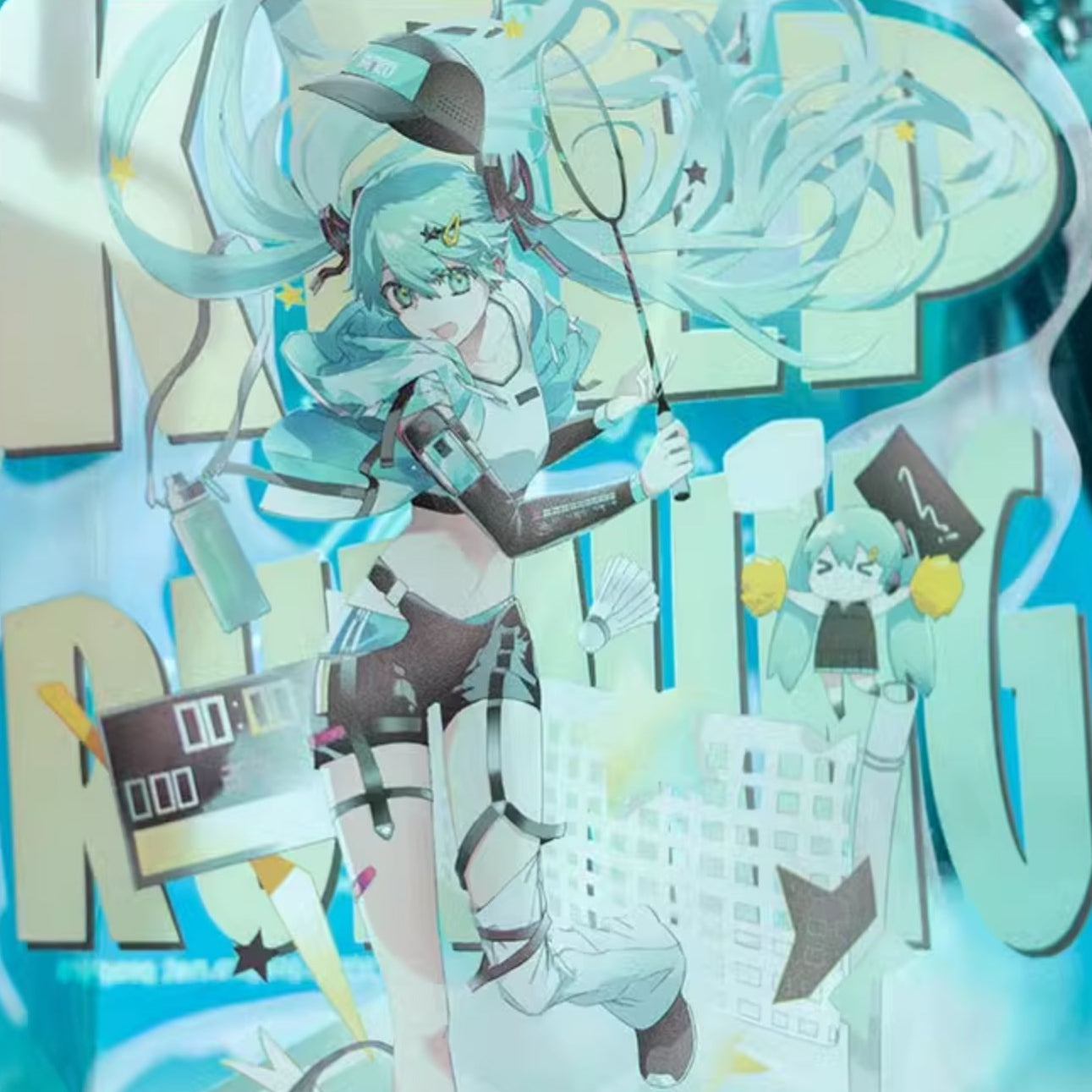 Officially Licensed Hatsune Miku Run Series Transparent Jelly Bag