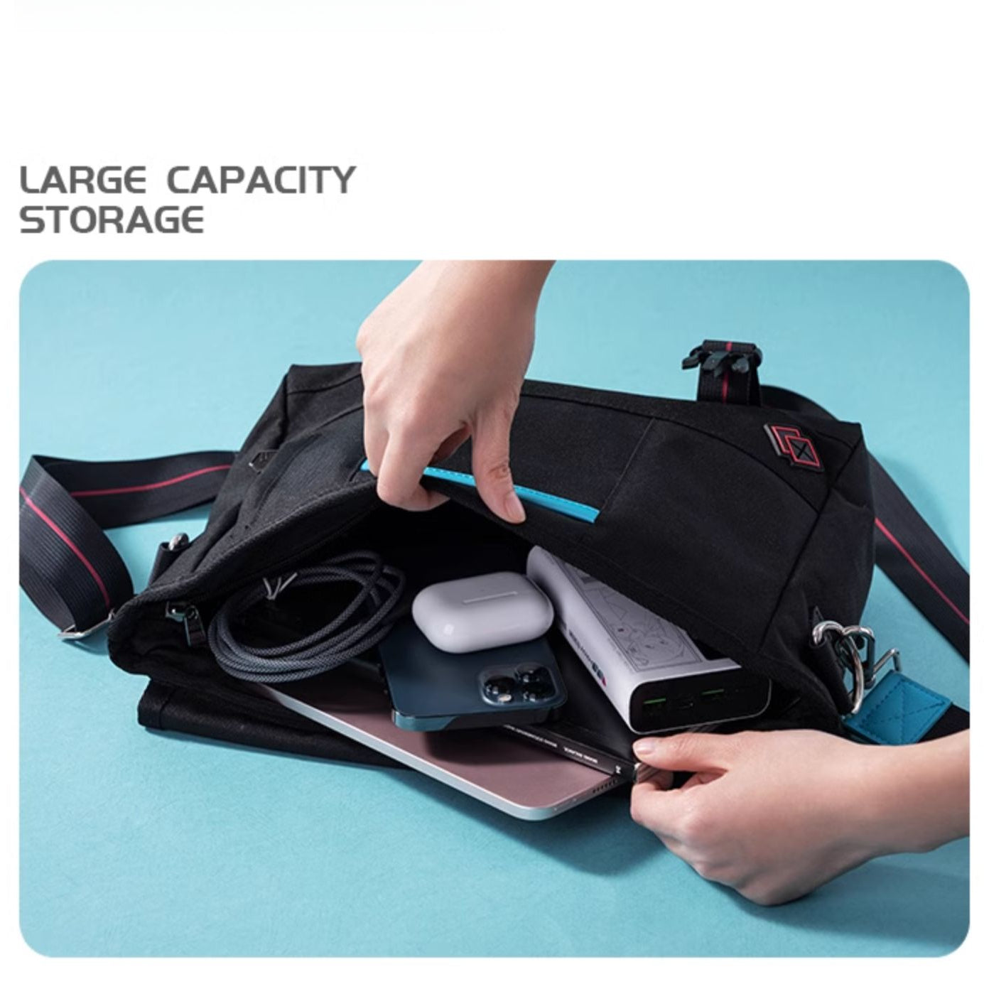 Officially Licensed Hatsune Miku Commuter Dakimakura Bag