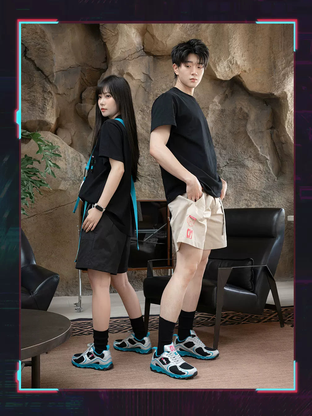 Official Hatsune Miku Neon EDM Retro Breathable Mesh Sneakers, Casual Running Shoes