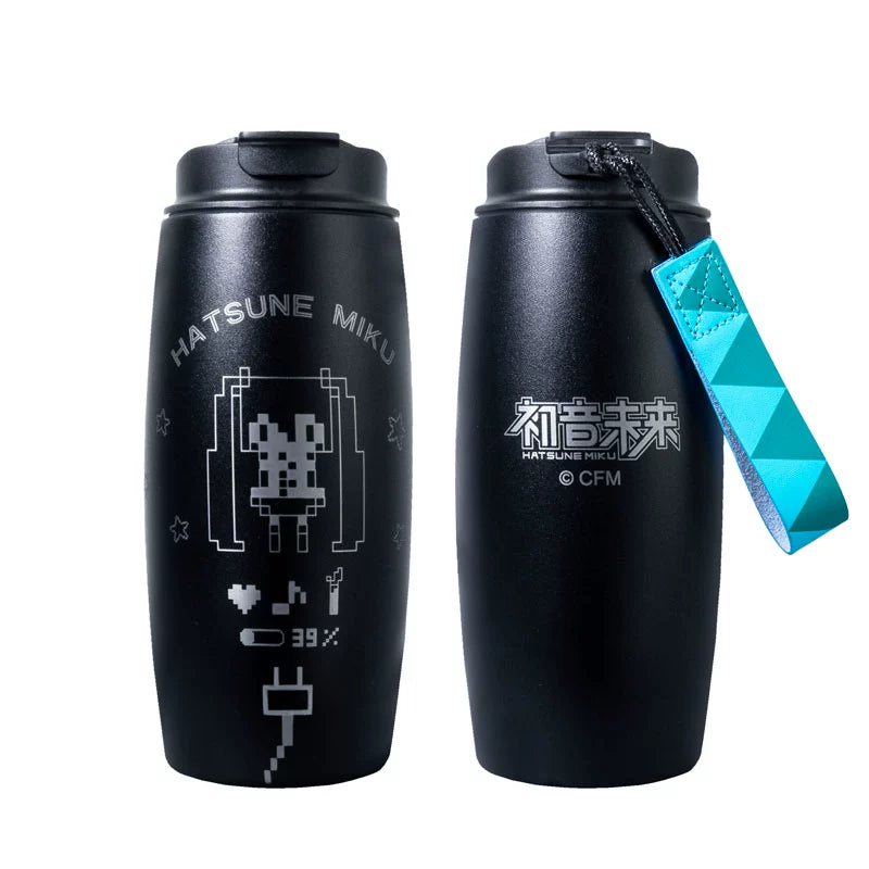 Thermos en acier inoxydable style pixel Hatsune Miku sous licence officielle
