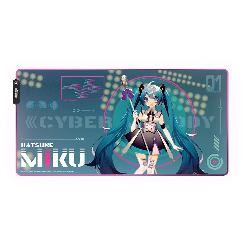 Officially Licensed Hatsune Miku RGB Oversized Mouse Pad