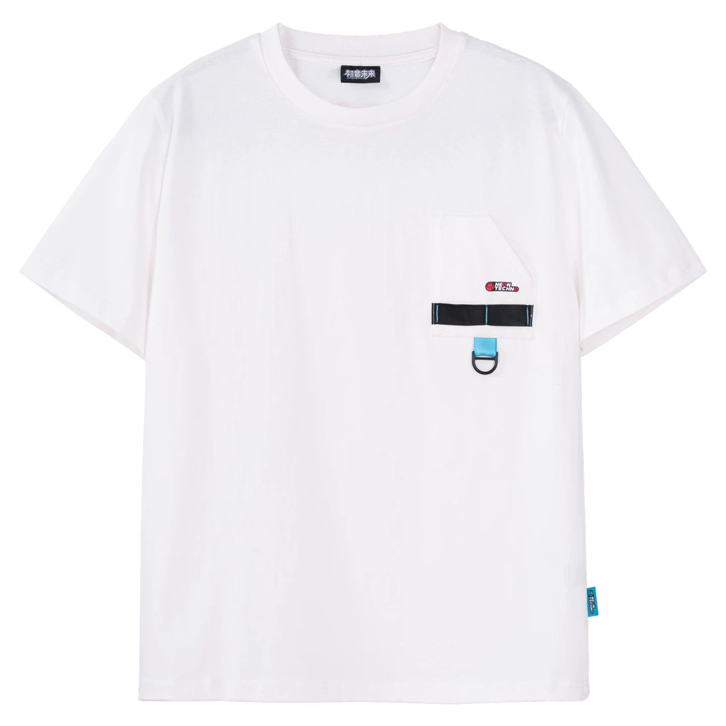 Official Hatsune Miku Neon EDM Cotton Short Sleeve T-Shirt, Unisex Everyday Top
