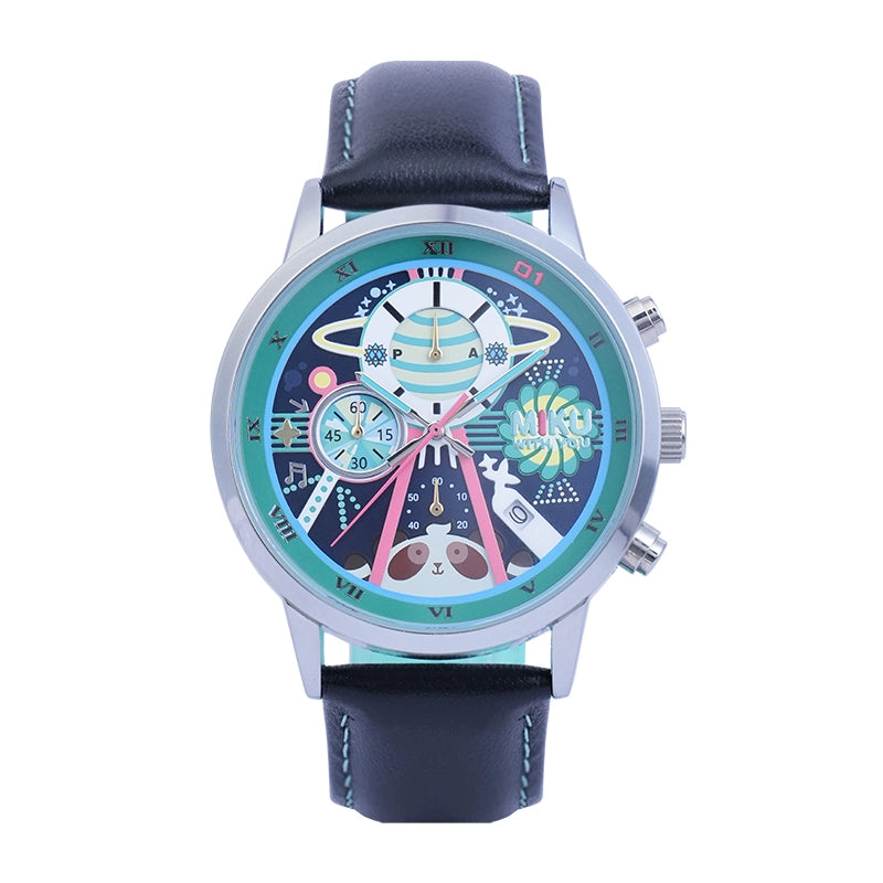 Officially Licensed Hatsune Miku Colorful Planet 6-Hand Quartz Watch
