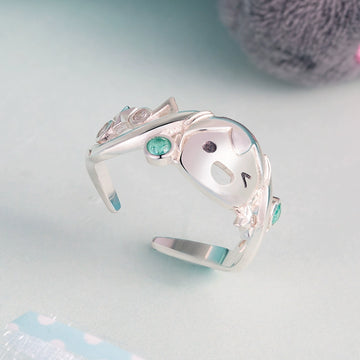 Offiziell lizenzierter Hatsune Miku Joyful Song Ring – 925 Sterling Silber