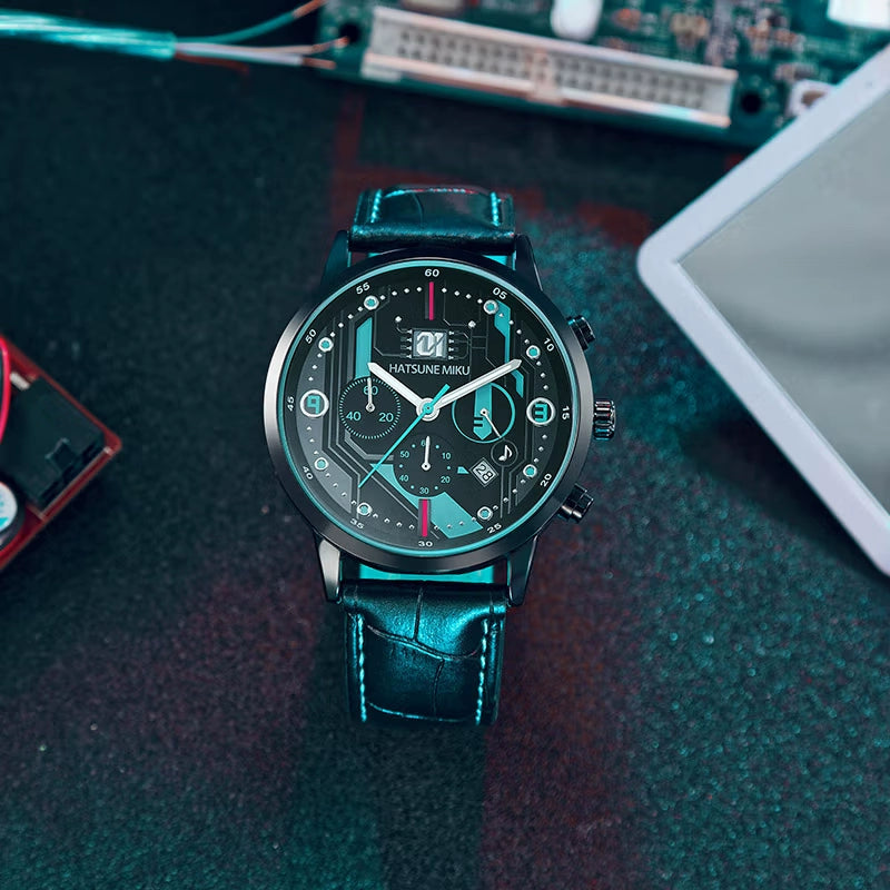 Officially Licensed Hatsune Miku Metal Overture Quartz Wristwatch