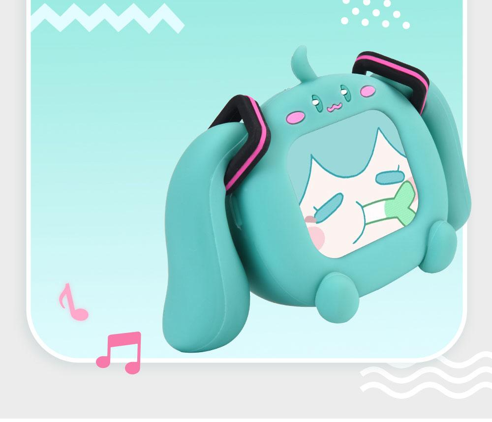 Écouteurs sans fil Hatsune Miku sous licence officielle avec support de bureau intelligent