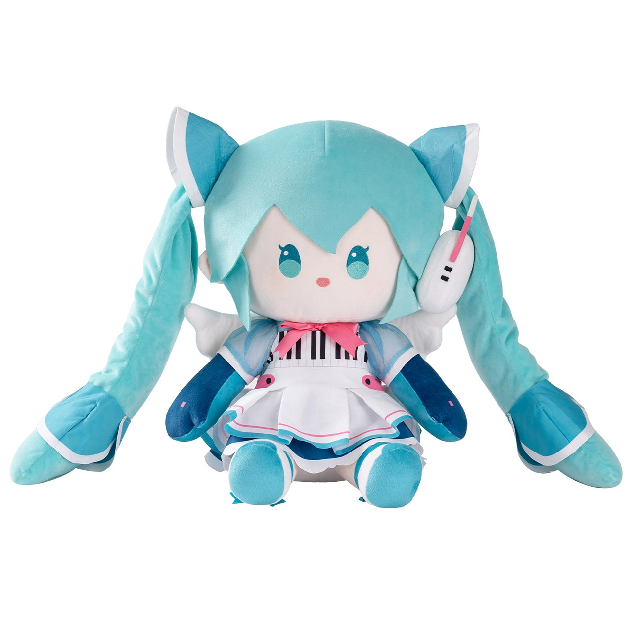 Hatsune Miku Synthwave Wings Sitting – 40cm Large Plush Toy