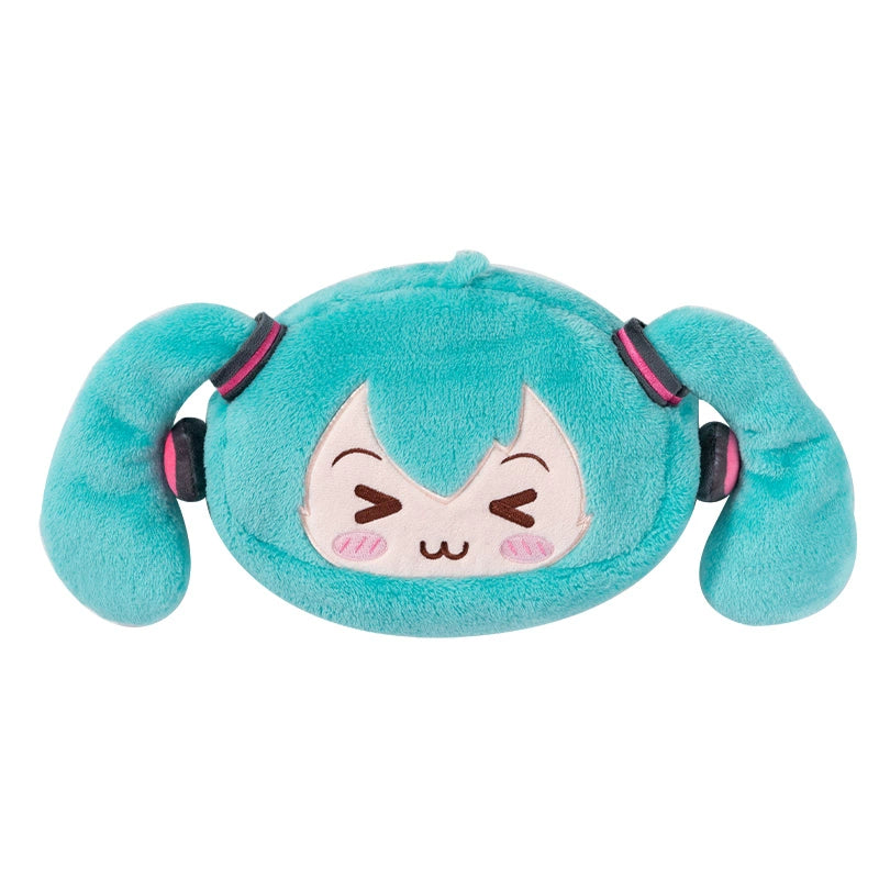 Trousse à crayons en peluche Hatsune Miku Squinted Eyes Series sous licence officielle