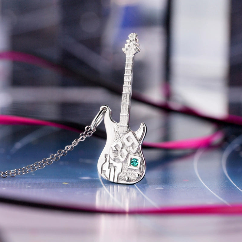 Pendentif guitare Hatsune Miku sous licence officielle, édition limitée anniversaire