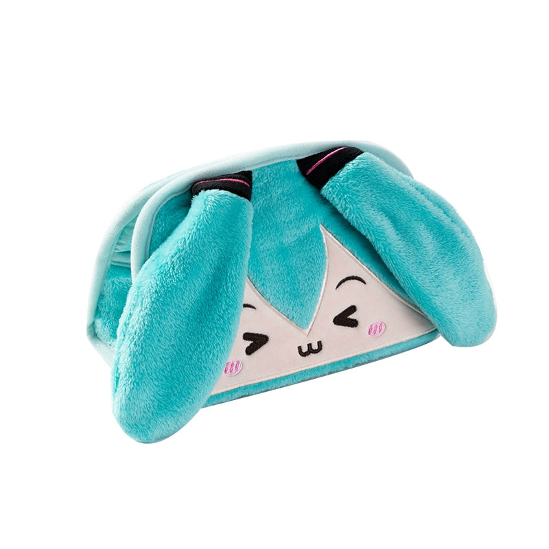 Hatsune Miku plush tissue box cover with cute design, featuring Miku's face and bunny ears
