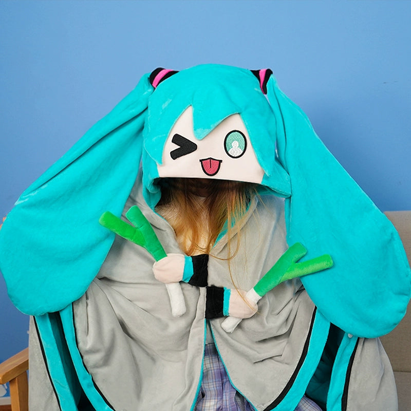 Officially Licensed Hatsune Miku Expression-Changing Plush Cape
