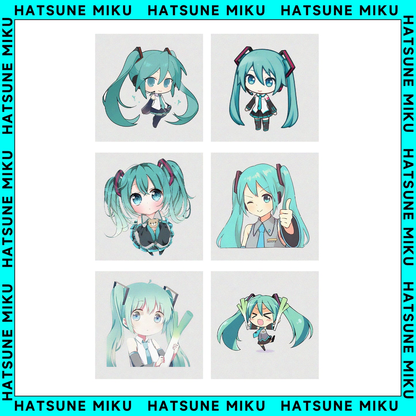 Hatsune Miku Temporary Tattoos – Waterproof Temporary Tattoos for Cosplay, Parties, Festivals, Concerts, and Anime Conventions – Set of 6 Designs