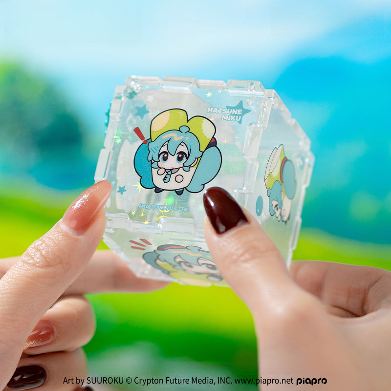Offiziell lizenzierte Hatsune Miku-Schlüsselanhänger-Blindbox aus Acryl mit quadratischem Anhänger (zufälliger Versand)