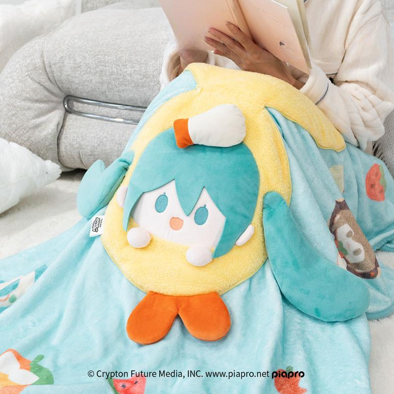 Offiziell lizenzierte Plüschkissendecke aus der Hatsune Miku Super Tasty-Serie