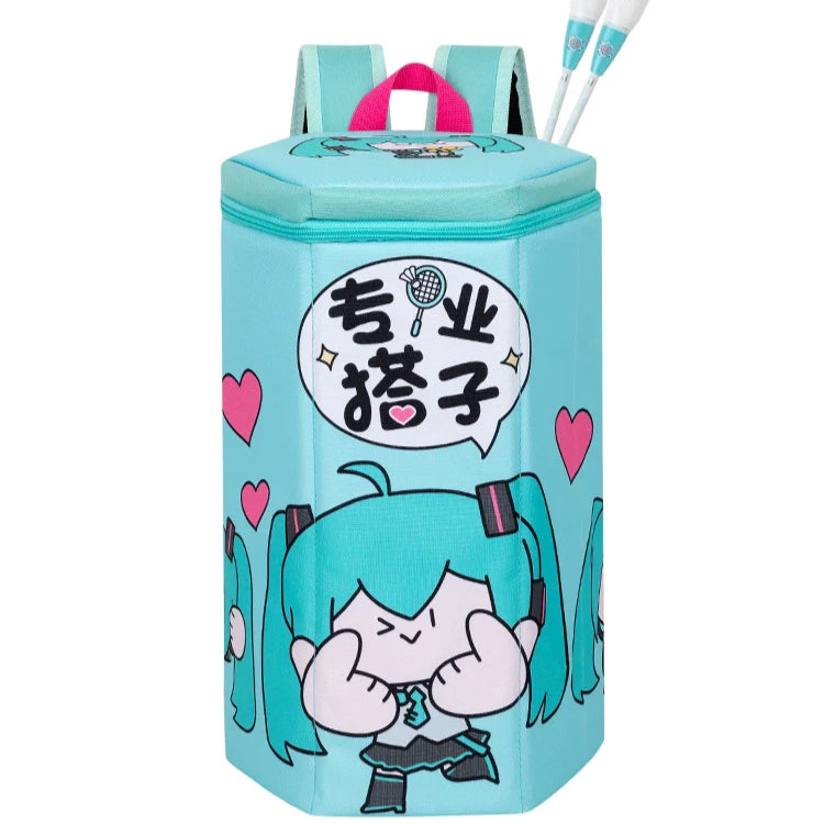 Sac de raquette de badminton professionnel Hatsune Miku sous licence officielle