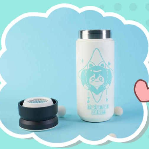 Officially Licensed Hatsune Miku Cute Thermal Bottle – Optional Sleeve Included