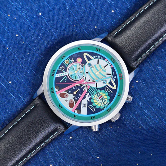 Officially Licensed Hatsune Miku Colorful Planet 6-Hand Quartz Watch