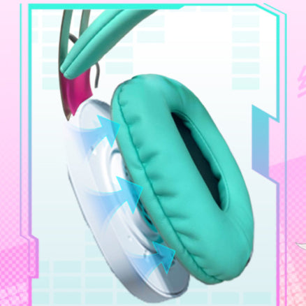 Casque de jeu supra-auriculaire Hatsune Miku sous licence officielle